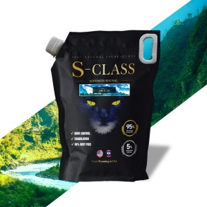 [정기배송상품]S-CLASS 고양이 블랙 벤토나이트 모래 포레스트 그린(유향) 11.5kg